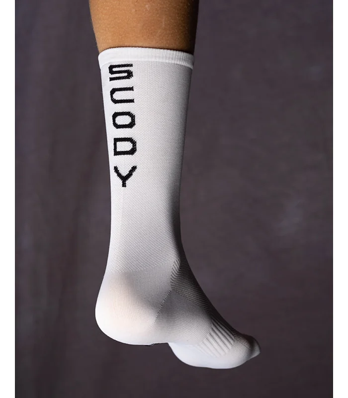Scody White Cycling Socks - Unisex