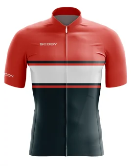 Cycle Jersey with Oarnge upper body and Dark Green lower body, with band of white across chest | Cycling Gear |cycle Jersey