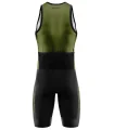 Moss green triathlon suit with moss upper body and black lower body | Triathlon Gear
