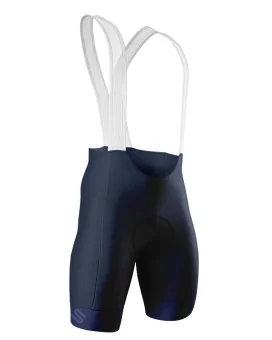 Navy Cycle Bib Shorts, Silicone Gripper, Seamless Strap