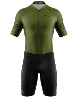 Men's Moss Green UPF 50+ triathlon suit for sale at Scody Australia. Flexible payment options available.| Triathlon Gear