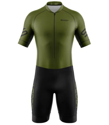 Men's Moss Green UPF 50+ triathlon suit for sale at Scody Australia. Flexible payment options available.| Triathlon Gear