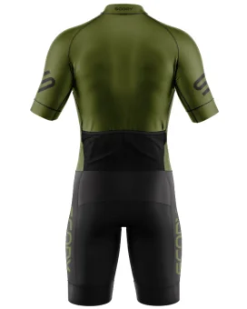 Men's Moss Green UPF 50+ triathlon suit for sale at Scody Australia. Flexible payment options available.| Triathlon Gear