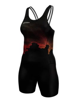 Women's Fire triathlon suit w open back for sale at Scody Australia. Flexible payment options| Triathlon Suits