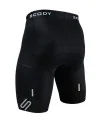 Black Cargo Cycle Shorts, X-Opaque Cuff, Pockets