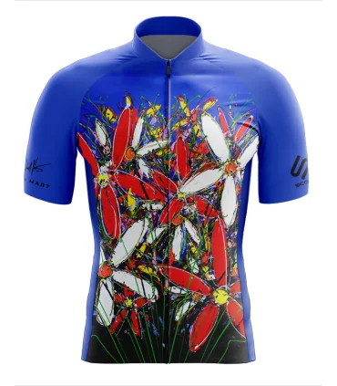Cycle Jersey with design based on original art work Tangled Flowers by David Hart