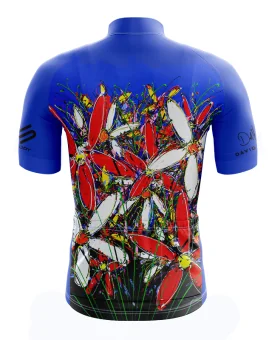 Cycle Jersey with design based on original art work Tangled Flowers by David Hart