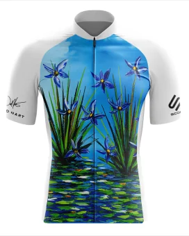 Cycle Jersey with design based on original art work Reflection  by David Hart