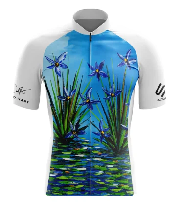 Cycle Jersey with design based on original art work Reflection  by David Hart