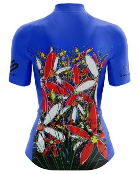 Cycle Jersey with design based on original art work Tangled Flowers by David Hart | Cycling Gear