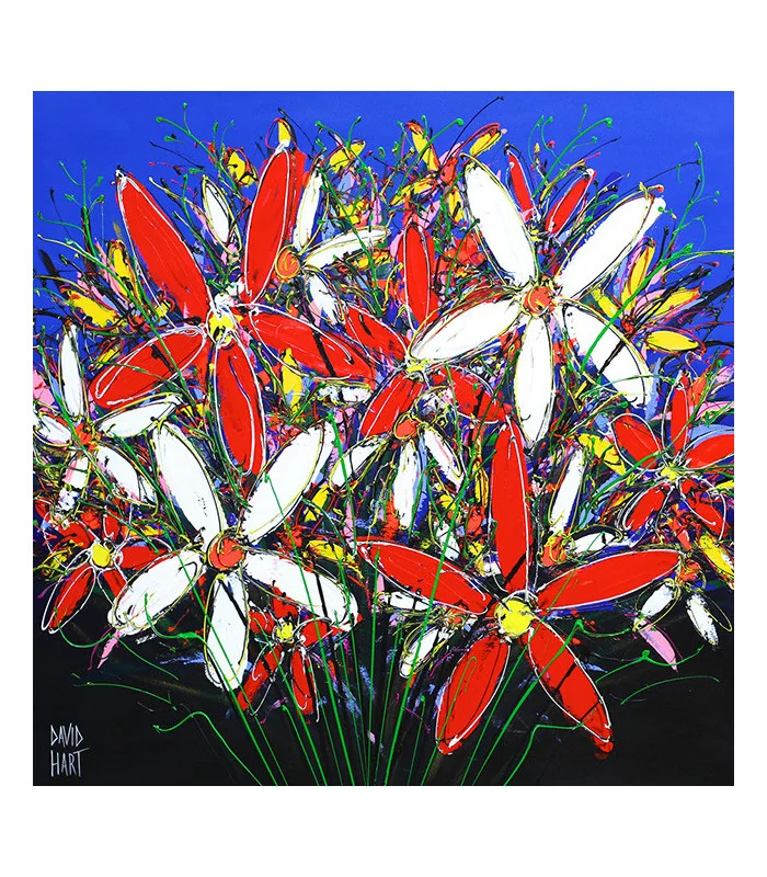 Original art work Tangled Flowers by David Hart | Cycling Gear