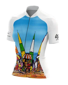 Cycle Jersey with design based on original art work Beach Party by David Hart | Cycling Gear