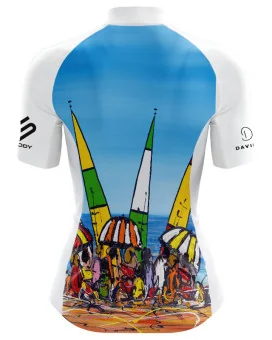 Cycle Jersey with design based on original art work Beach Party by David Hart | Cycling Gear