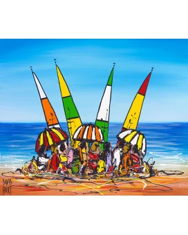 Original art work Beach Party by David Hart | Cycling Gear