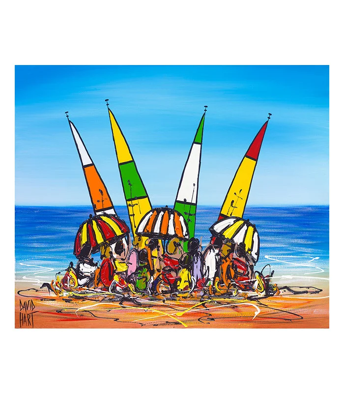 Original art work Beach Party by David Hart | Cycling Gear