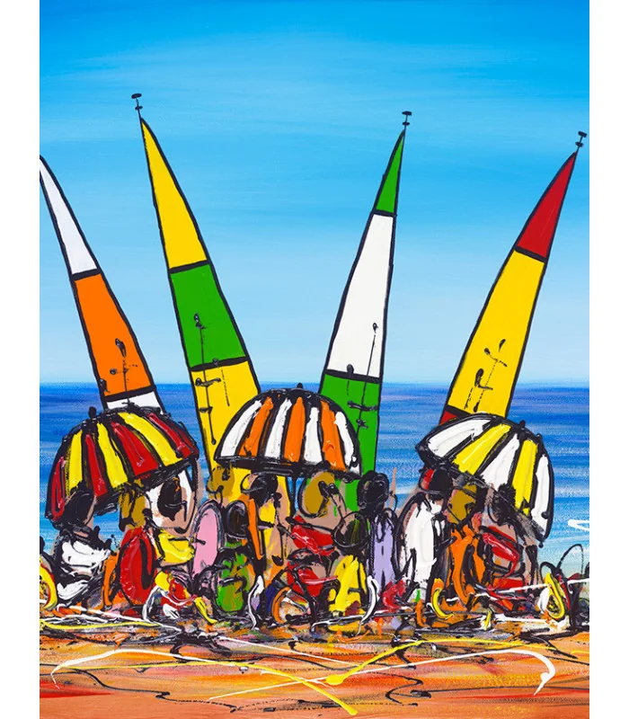 Original art work Beach Party by David Hart | Cycling Gear