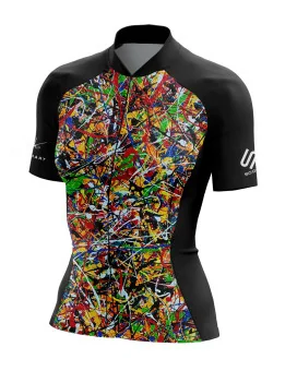 Cycle Jersey with design based on original art work 8 Black Dogs by David Hart | Cycling Gear