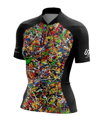 Cycle Jersey with design based on original art work 8 Black Dogs by David Hart | Cycling Gear