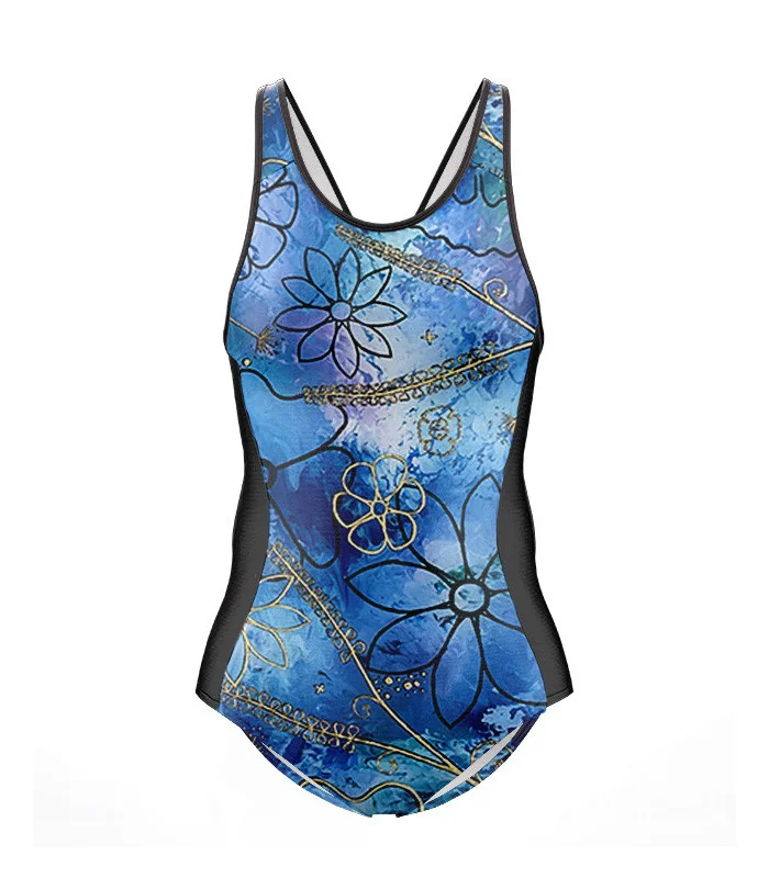 Women's Floral Cluster triathlon swimsuit for sale at Scody Australia. Flexible payment options| Triathlon Suits