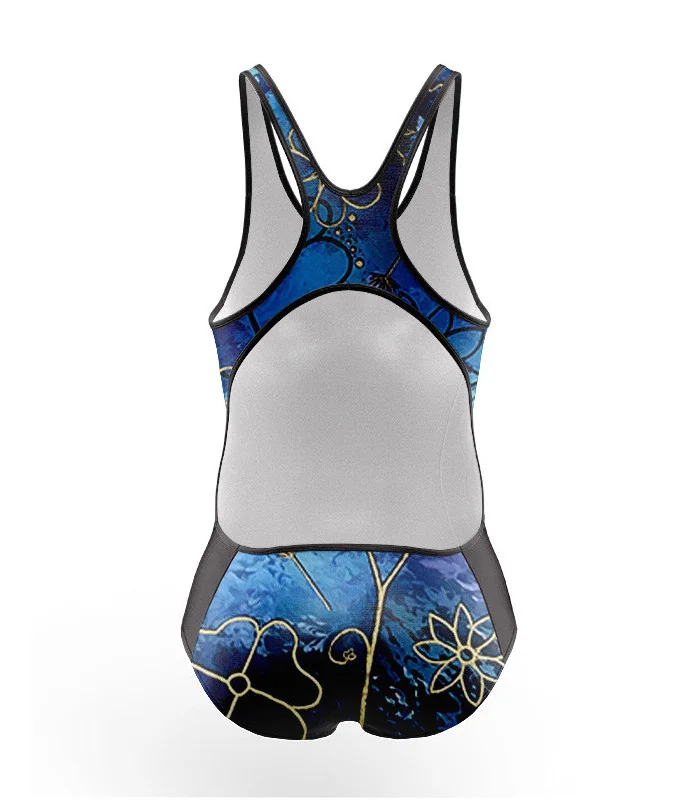 Women's Floral Cluster triathlon swimsuit for sale at Scody Australia. Flexible payment options| Triathlon Suits