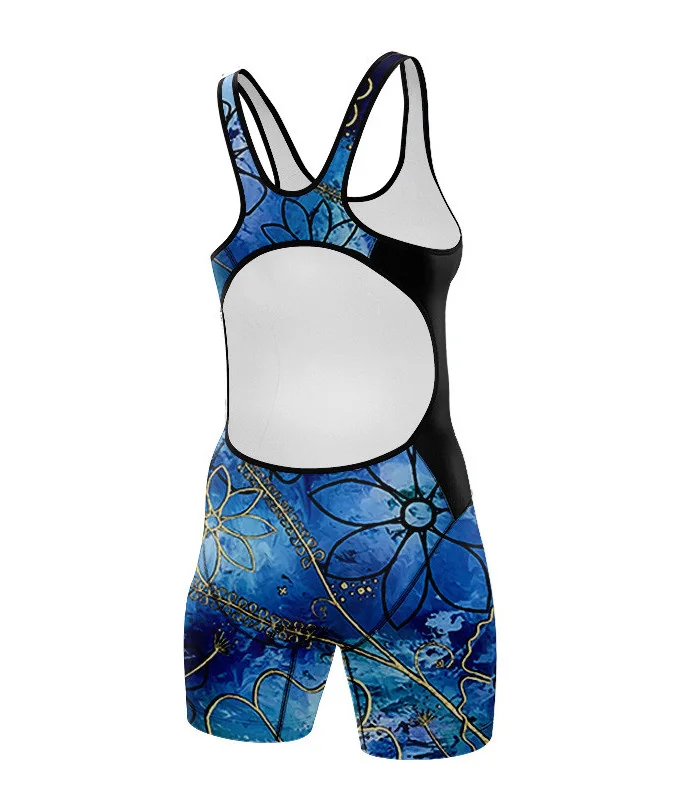Women's Floral Cluster triathlon suit w open back for sale at Scody Australia. Flexible payment options| Triathlon Suits
