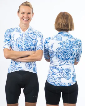 Holistic Blue Rose Optimise Cycle Jersey - Women