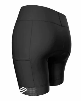 Black Women's Cycle Shorts with pockets on legs | Scody Made in Australia