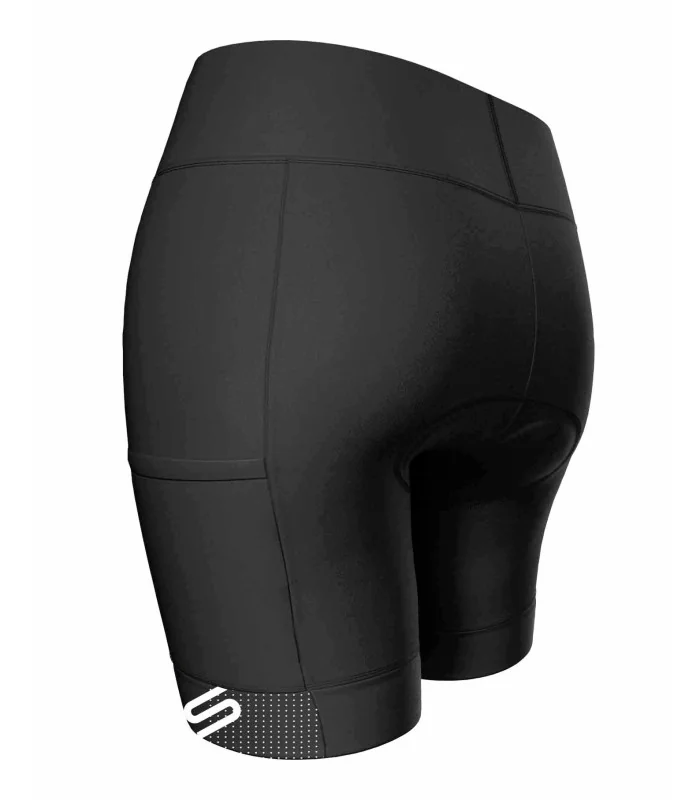 Black Women's Cycle Shorts with pockets on legs | Scody Made in Australia