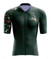 A cycle jersey with a bit of Christmas spirit - green jersey with (quite) subtle Reindeer on one arm | Cycling Jersey