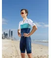 Optimised A.I.R Triathlon Suit, 3/4 zip - Tropics Aqua