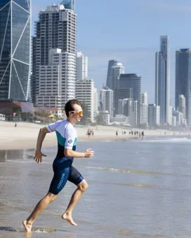 Optimised A.I.R Triathlon Suit, 3/4 zip - Tropics Aqua