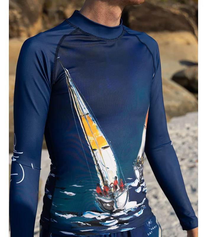 Surf Rashie, UPF50+ - Sailing Boats, Unisex