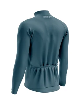 Staple Alpine Blue Men's L/S Performance Cycle Jersey | Made in Australia