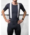 Black Cycle Bib Shorts, X-Opaque Cuff, Seamless Strap