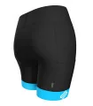 Black Women's Cycle Shorts with cyan cuffs | Scody Made in Australia