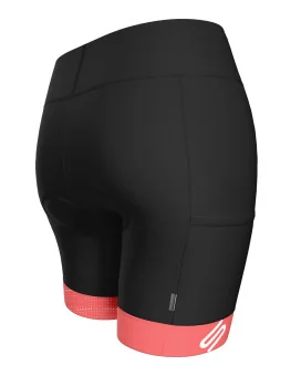 Black Women's Cycle Shorts with watermelon cuffs | Scody Made in Australia