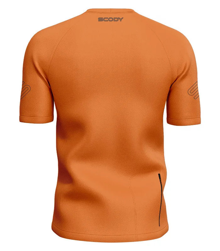 Staple Orange Mountain Bike Shirt with zip pocket - Men | Mountain Biking | Commuter