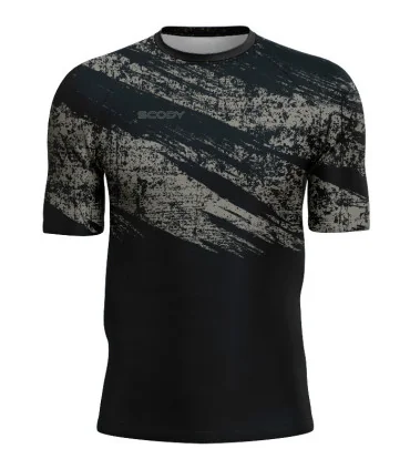Black/Grey Gravelled Mountain Bike Shirt, UPF50+ - Men | Mountain Biking