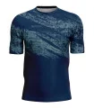 Navy/Blue Gravelled Mountain Bike Shirt with zip pocket - Men | Mountain Biking | Commuter