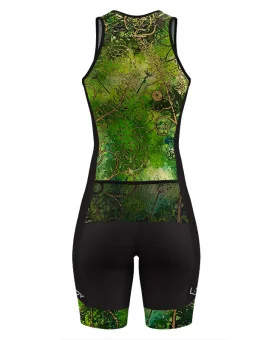 Perform Triathlon Suit, Front Zip - Floral Cluster