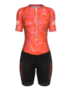Women's Square Up Spritz Sleeved Aero triathlon suit for sale at Scody Australia. Flexible payment options available