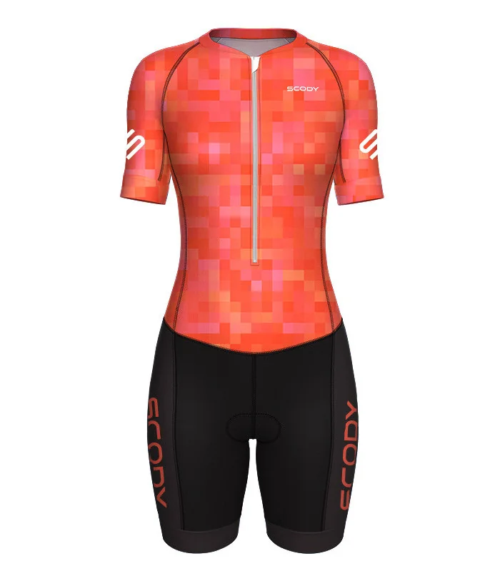 Women's Square Up Spritz Sleeved Aero triathlon suit for sale at Scody Australia. Flexible payment options available
