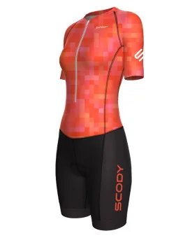 Women's Square Up Spritz Sleeved Aero triathlon suit for sale at Scody Australia. Flexible payment options available