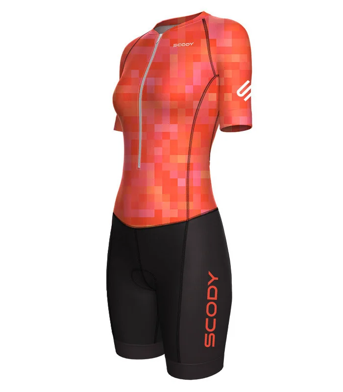 Women's Square Up Spritz Sleeved Aero triathlon suit for sale at Scody Australia. Flexible payment options available