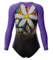 David Hart Flowers Sleeved Swimsuit, UPF50+ | Beach Wear