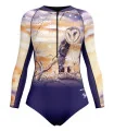 Monty Owl Women’s Sleeved Swimsuits UPF50+ | SCODY
