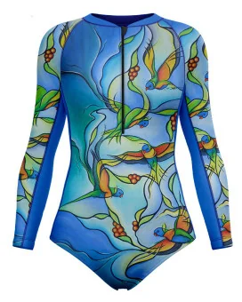 Kristy Ann Duffy Joy of Flight Sleeved Swimsuit, UPF50+ | Beach Wear