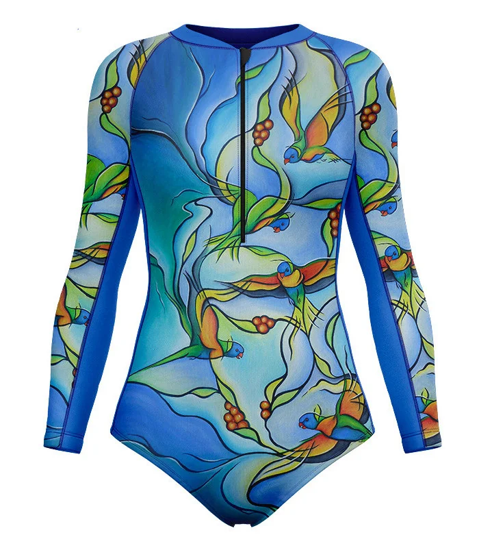 Kristy Ann Duffy Joy of Flight Sleeved Swimsuit, UPF50+ | Beach Wear