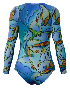 Kristy Ann Duffy Joy of Flight Sleeved Swimsuit, UPF50+ | Beach Wear