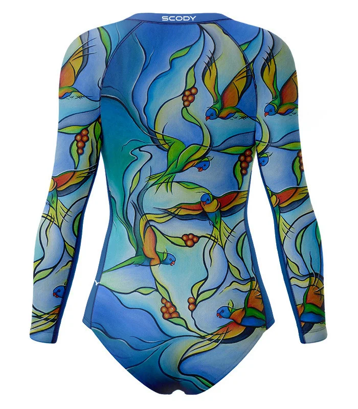 Kristy Ann Duffy Joy of Flight Sleeved Swimsuit, UPF50+ | Beach Wear